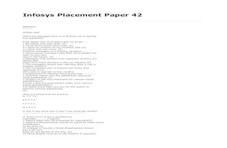 Infosys Placement Paper - 80
