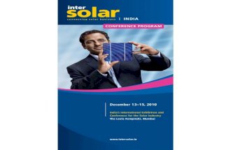 Inter Solar India 2010 Conference Program