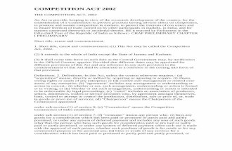Competition Act, 2002 Bare Act