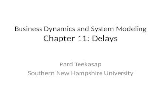 Business Dynamics and System Modeling class - Chap 11 Delays