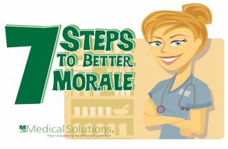 7 Steps To Better Morale for Nurses