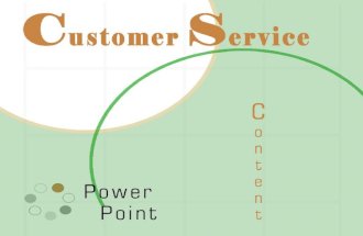 Customer Service Power Point