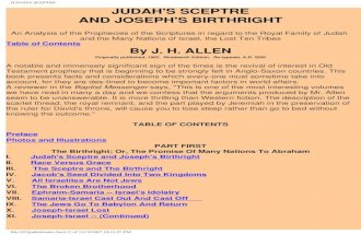 Judahs Sceptre Josephs Birthright