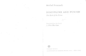 Foucault, Discipline and Punish, Pan Optic On”