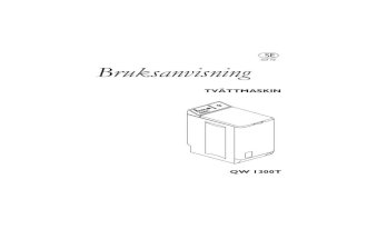 Husqvarna Electrolux QW1300T washing machine manual (Swedish)