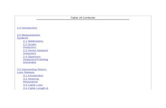 Table of Contents for Communication