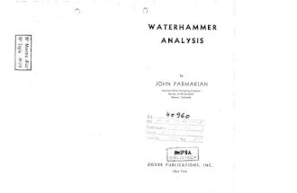 Waterhammer Analysis (J. Parmakian)