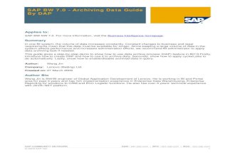 SAP BW 7.0-Archiving Data Guide by DAP