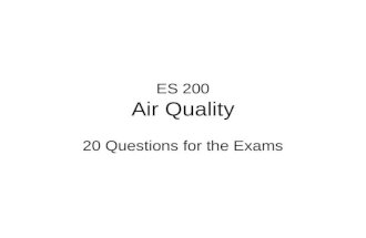 20 Exam Questions - Air Quality (1)