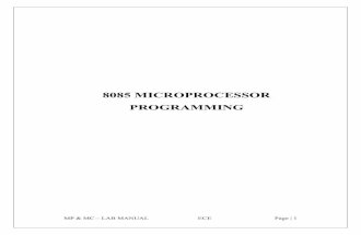 8085 microprocessor programming  lab manual