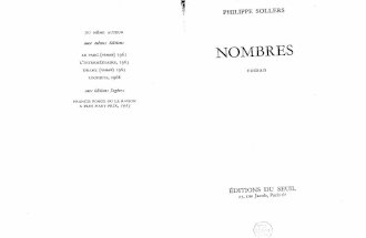 Philippe Sollers Nombres 1968