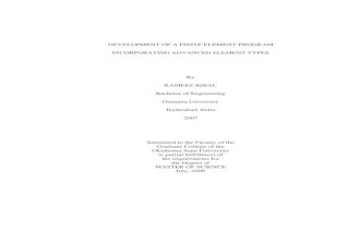 Developing of a Finite Element Program Incorporating Advanced Element Types-Thesis