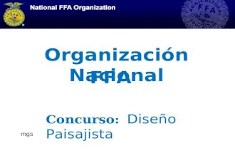 Organización Nacional FFA Concurso: Diseño Paisajista mgs.
