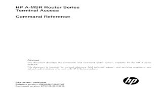 HP a-MSR Router Series High Terminal Access Command Reference