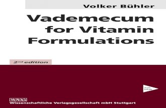 Vademecum for Vitamin Formulation