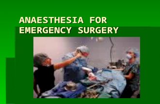 Anesthesia for Emergency Surgery
