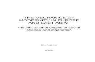 Ringmar, Mechanics of Modernity