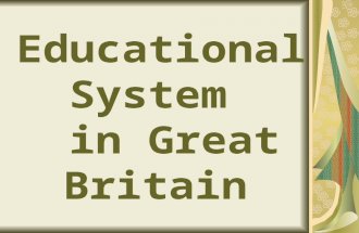Educational System in England