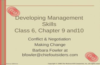 Class 6: Developing Management