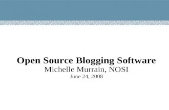 Open Source Blogging Tools