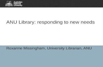 ANU Library: responding to new needs