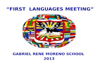 First languages meeting