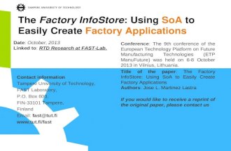 The Factory InfoStore:Using SoA to Easily Create Factory Applications