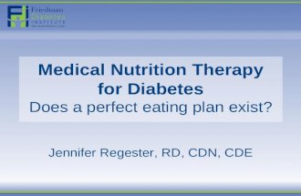Medical Nutrition Therapy for Diabetes—Does a perfect eating plan exist?