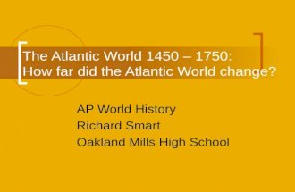 The Atlantic World 1450 1750
