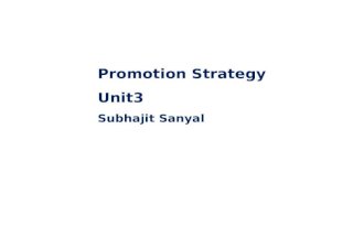 Unit3 promotion strategy