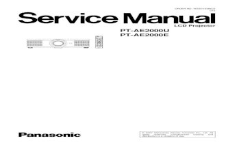 Panasonic LCD Projector PT-AE2000 Service Manual