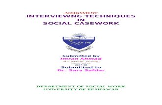 Interviewing in Social Work-Imran Ahmad Sajid