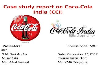 Cocacola India: A case Study and Solution