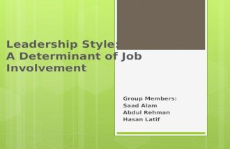 Leadership Style and Job Involvement