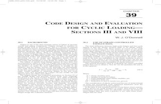Code Design and Evaluation for Cyclic Loading - Section III and VIII