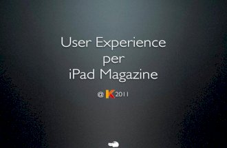 UX per i Tablet Magazine (iPad)