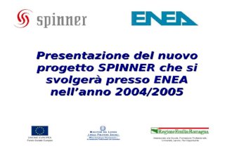 Presentazione del nuovo progetto SPINNER che si svolgerà presso ENEA nellanno 2004/2005.