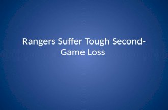 Rangers Suffer Tough Second-Game Loss