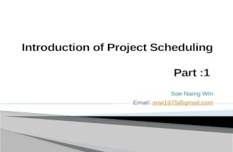 00 Introduction of project scheduling
