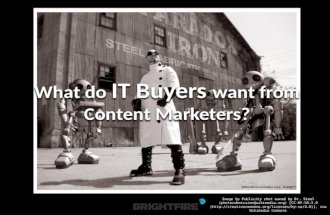What do IT Buyers want from Content Marketers?