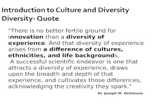 Lecture 1 culture and diversity  week 1&2