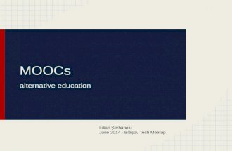 MOOCs - alternative education