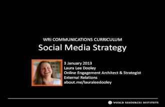 WRI Communications Curriculum: Social Media Strategy