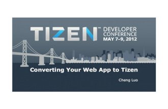 Convert Your Web App to Tizen