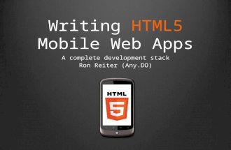 Writing HTML5 Mobile Web Apps using Backbone.js