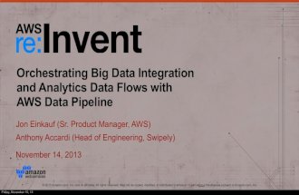 Orchestrate your Big Data workflows with AWS Data Pipeline