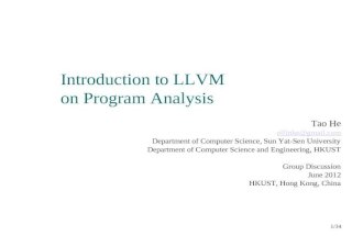 Introduction to llvm