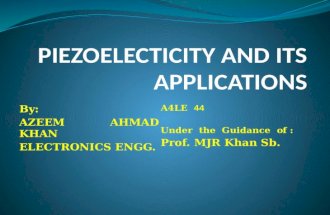 Piezoelectricity & Its Applications