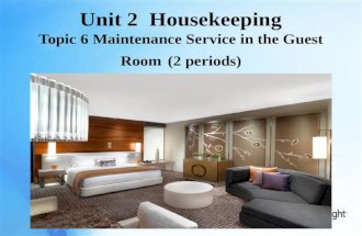 BASIC WORK IN HOUSE KEEPING (BACK AREA)
