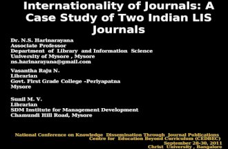 Internationality of Journals: A Casestudy of LIS Journals